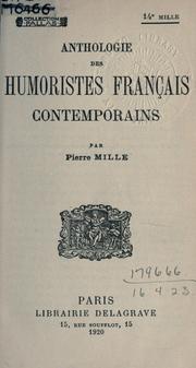 Cover of: Anthologie des humoristes français contemporains.