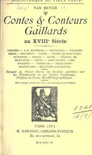 Cover of: Contes & conteurs gaillards au 18e siecle by Adolphe van Bever