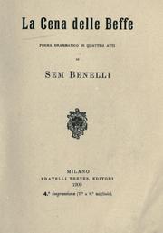 Cover of: La cena delle beffe by Sem Benelli