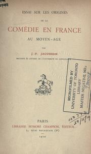 Cover of: Essai sur les origines de la comédie en France au moyen-age.