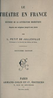 Cover of: Le théâtre en France