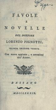 Cover of: Favole e novelle by Lorenzo Pignotti
