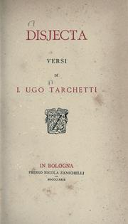 Cover of: Disjecta: versi di I. Ugo Tarchetti.