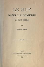 Cover of: juif dans la comédie au 18e siècle.