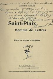 Saint-Plaix, homme de lettres by Armand Varlez