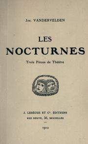Cover of: nocturnes: trois pieces de théâtre.