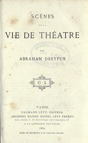 Cover of: Scènes de la vie de théatre.
