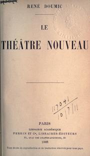 Cover of: théâtre nouveau.