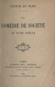 Cover of: comédie de société au 18e siècle.