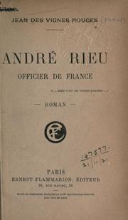 Cover of: André Rieu, officier de France by Jean Taboureau