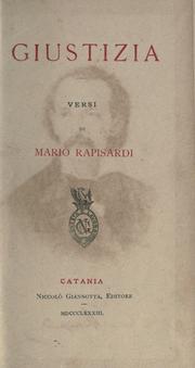 Cover of: Giustizia by Mario Rapisardi