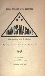 Francs-maçons by Claude Roland