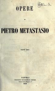 Opere by Pietro Metastasio