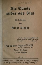 Cover of: Sünde wider das Blut: ein Zeitroman
