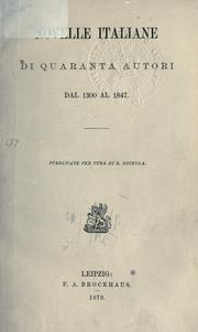 Cover of: Novelle italiane di quaranta autori dal 1300 al 1847.