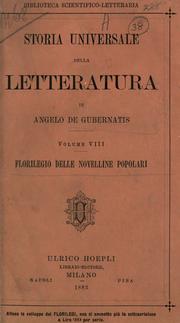 Cover of: Florilegio delle novelline popolari by Angelo De Gubernatis