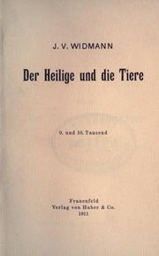 Cover of: Der Heilige und die Tiere