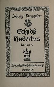 Cover of: Schloss Hubertus: Roman.