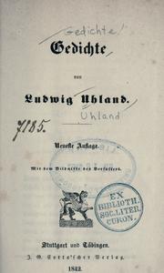 Cover of: Gedichte by Ludwig Uhland