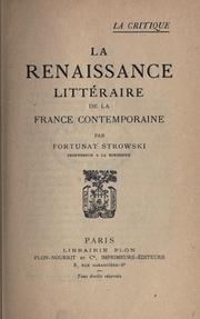 Cover of: renaissance littéraire de la France contemporaine.