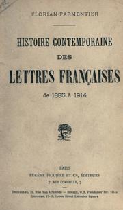 Cover of: La littérature & l'époque by Florian Parmentier