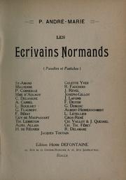 Cover of: Les Écrivains normands by [edited by] P. André-Marie.