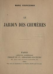 Cover of: jardin des chimères.