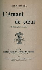 Cover of: amant de coeur: comédie en trois actes.