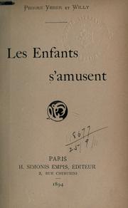 Cover of: enfants s'amusent [par] Pierre Veber et Willy.