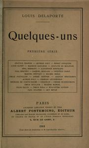 Cover of: Quelques-uns.