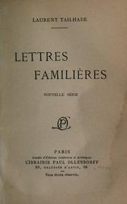 Cover of: Lettres familières by Laurent Tailhade