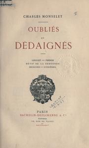 Cover of: Oubliés et dédaignés.