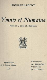 Cover of: Ymnis et Numaine: pièce en 4 actes et 5 tableaux.