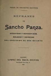 Cover of: Refranes de Sancho Panza: Aventuras y desventuras, malicias y agudezas del escudero de don Quijote