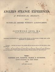 Cover of: An angler's strange experiences by Glover, Richard