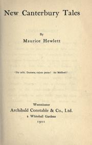 Cover of: New Canterbury tales. by Maurice Henry Hewlett