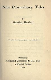 Cover of: New Canterbury tales. by Maurice Henry Hewlett, Maurice Henry Hewlett