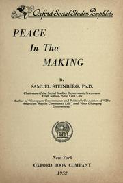 Cover of: Peace in the making.