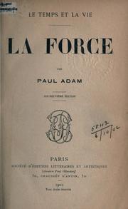 Cover of: La force.