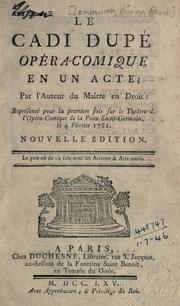 Cover of: Le cadi dupé: opéra-comique en un acte