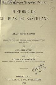 Cover of: Histoire de Gil Blas de Santillane: abbreviated and edited with notes by Robert Sanderson.