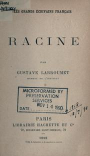 Cover of: Racine