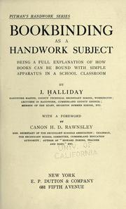 Cover of: Bookbinding as a handwork subject