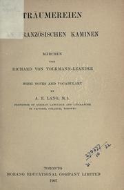 Cover of: Träumereien an französischen Kaminen by Richard von Volkmann