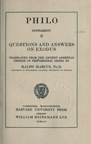 Cover of: Questions and answers on Exodus