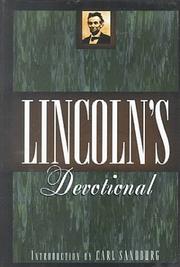 Cover of: Lincoln's devotional ; introduction by Carl Sandburg.
