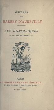 Diaboliques by J. Barbey d'Aurevilly