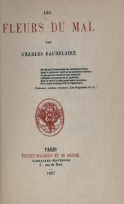 Les fleurs du mal. (1857 edition) | Open Library