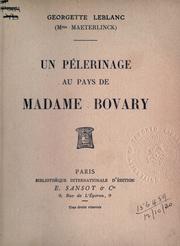 Cover of: pélerinage au pays de Madame Bovary.