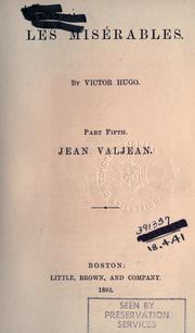 Cover of: Les misérables. by Victor Hugo